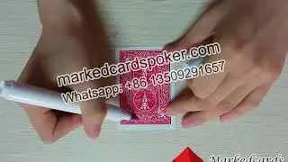 marking cards with invisible ink by hand