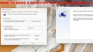 How to create recovery point on WINDOWS 11