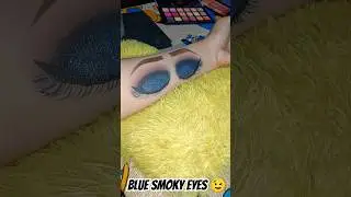 Blue smoky eyes 😉 #smokeylook #makeuptutorial #smokeyeyes #bluesmokey #makeupartist #blacksmokey
