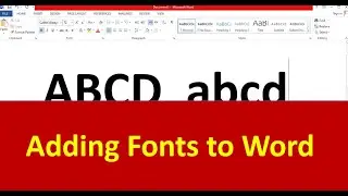 Add Fonts to Microsoft Word