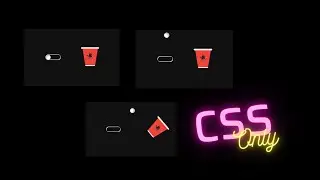 Animated Bouncing Ball and Cup Using HTML& CSS Only | @iqracs