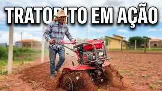 Cinco mil metros em tres horas com tratorito branco 7.5hp ep95