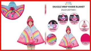 Franco Kids Bedding Snuggle Wrap Wearable Blanket, 31 in x 55 in, Trolls World Tour