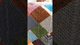 WIP Wednesday - Making progress on my Mitered Square Blanket - Knitting #shorts