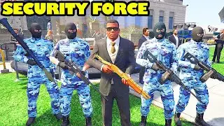 Franklin Become Chief of SECURITY FORCE of President in GTA 5 | SHINCHAN and CHOP