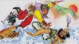 Sun Wukong and Zhu Bajie fought with Sha Wujing
