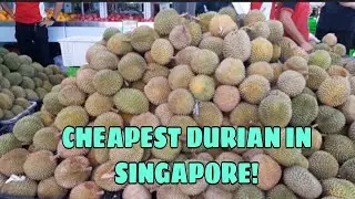 LONG QUEUE FOR CHEAPEST DURIAN AT BEDOK CENTRAL SINGAPORE
