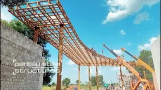 TWO CRANE USED FOR STEEL STRUCTURE LIFTING | SITE ERECTION | SAFETY | CLEAR SPAN TRUSS 🔥🔥🔥