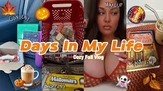 Cozy Fall Vlog🍂🍁Spend a FALL DAY with me☺️🖤🧡