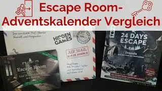 3 Escape Room Adventskalender 2022 im Vergleich (Hidden Games, 24 Days Escape, Eva Eich)