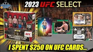 I spent $250 on UFC Cards! 2023 UFC Select Hobby Box - New Color Wheel Insert