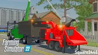 Tree Removal With NEW Bucket Truck! | FS22 Tree Services