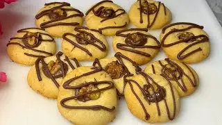 Nutella & Walnut cookies recipe I How To Make Bakery Style Cookies With Nutella