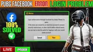 Pubg Facebook login problem✅ |Login authorization through Facebook has failed| pubg account problem
