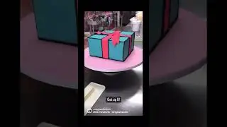 Make a cartoon gift box out of fondant with me🤗 #cartooncake #cartooncakes #cartooncakedesign