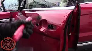 Range Rover Evoque  front door Panel  lock  removal (路虎极光前门内饰门把锁芯拆卸)