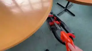Cleaning carpet tiles, removing stains and tidying up cuts