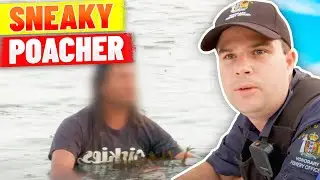 Sneaky Poacher Quickly Releases His Catch As Fishery Officer Approaches