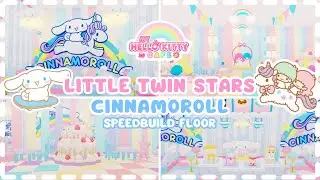 LITTLE TWIN STARS & CINNAMOROLL FLOOR - SPEEDBUILD - Hello kitty cafe - Roblox