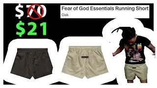 Fear of God Essentials SS22 Nylon Running Shorts: Oak vs. Iron Color