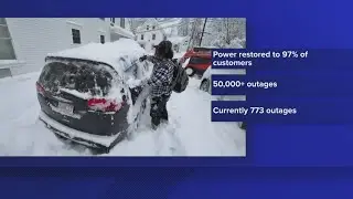Power restored for majority of customers impacted by recent snowstorm, CMP says