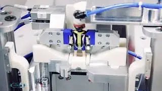 Assembly of up to 8 small parts from bulk material