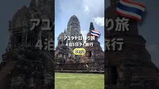 タイ旅行4泊5日🇹🇭2日目✈️バンコクから日帰りアユタヤ旅🐘 #タイ旅行 #旅行 #バンコク #海外旅行 #travel #アユタヤ #アユタヤ遺跡