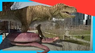 🐍 Giant Snake vs T. Rex! The Epic Battle! 🦖⚔️ | Dinosaurs for Kids | @DinoKids