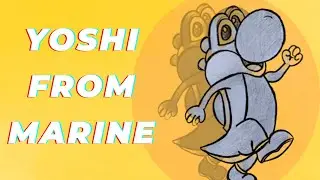 How to Draw Yoshi from marine | Pencil Sketch Tutorial by #mehaksketches #art