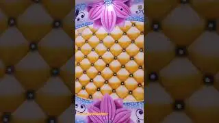 beautiful flowers 3d wall design living room with oil paint