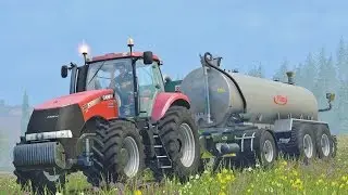 Farming Simulator 15 Case Magnum 380 + Fliegl STF 25000 + New Holland T8.320 + Horsch Terrano