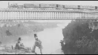 Vintage Photos of Suspension Bridges Near Niagara Falls by Photographer William England (1859)