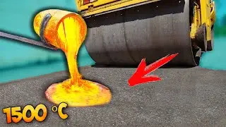 EXPERIMENT: ROAD ROLLER vs LAVA
