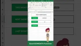 Excel EOMONTH Function #shorts #tips