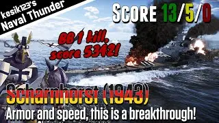 [War Thunder Naval] This is a breakthrough!｜Scharnhorst (1943) : Scharnhorst Class Battleship｜2K QHD
