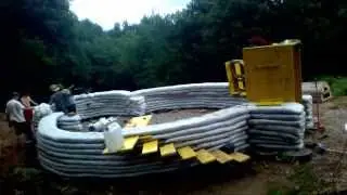 Construction eco dome superadobe - timelapse - partie 1 - france