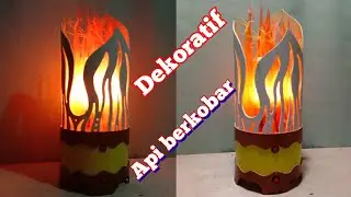 Cara membuat lampu hias api berkobar dari paralon pvc.