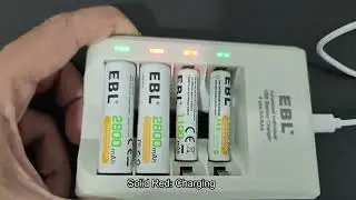 EBL Battery Charger Light Meanings (Flashing Red, Solid Red, Solid Green)