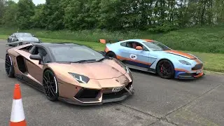 YIANNIMIZE Rose Gold Aventador Roadster attends VMax200 by Auto Vivendi!!
