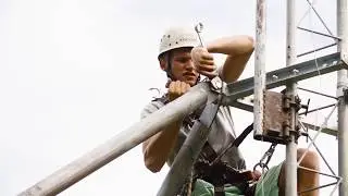 30m portable tower installation