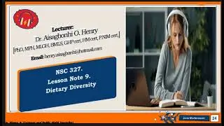 LESSON 9- Human Nutrition; Dietary Diversity