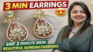 How to make kundan Earrings | Earring Making Traditional Style