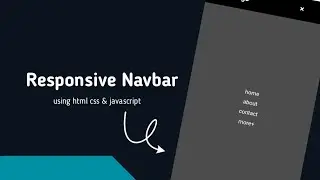 Creating a Responsive Navbar with HTML, CSS, and JavaScript: #responsive_navbar Tutorial