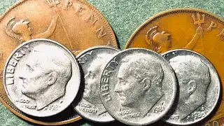Десятицентовые монеты P&D Mint Mark 1980 и 1981 годов