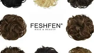 FESHFEN 100% Human Hair Bun Extension