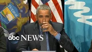 President Obama Drinks Glass of Filtered Flint Water