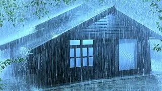Rain On An Ancient Roof For Sleeping - Deep Sleep With Heavy Rain & Thunder Sound At Night 🌧️