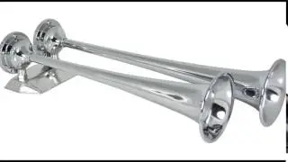 10106 &mdash; 12V Chrome Plated Dual Trumpet Air Horn