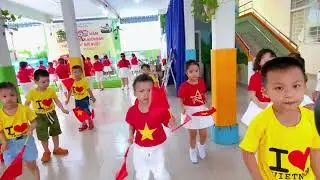 Thể dục đồng diễn . Trường Mầm non sơn ca 15 . Quận Phú Nhuận
