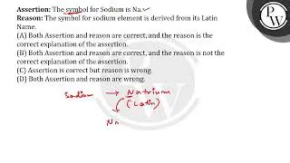 Assertion: The symbol for Sodium is Na.Reason: The symbol for sodium element is derived from its....